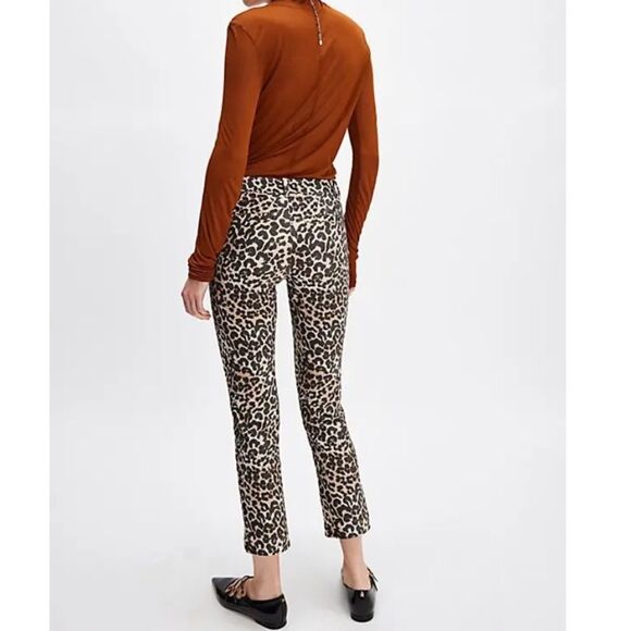 Free People Molly Leopard Printed Slim Pants - Picture 4 of 11